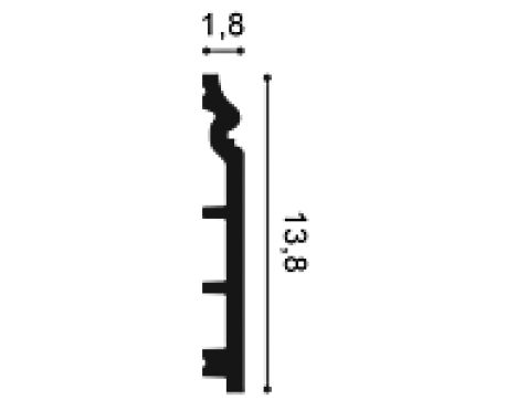 Гибкий плинтус ORAC (Бельгия), 18х138х2000 мм, арт. SX118F